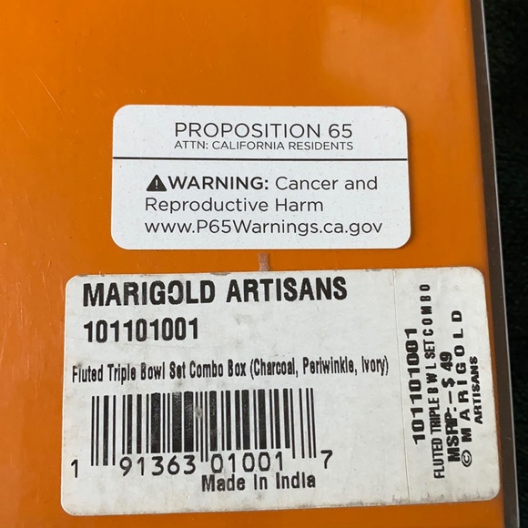 HP🎉MARIGOLD ARTISANS Fluted 3 Bowl ENAMEL Set - Picture 7 of 15